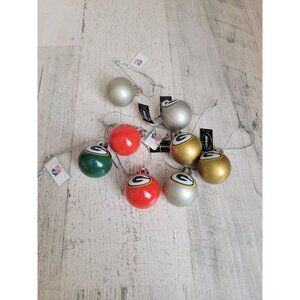 Green bay Packers mini ball ornament Xmas set football